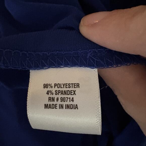 MSK Women’s Blue Draped Jersey Dress 2X NWT Cocktail Party Wedding Guest $99 - Picture 4 of 5